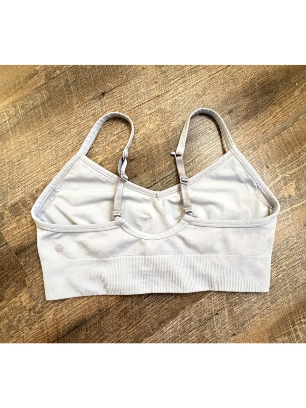 Lululemon Ebb To Street Bra Light Grey Size 10 - Picture 4 of 7
